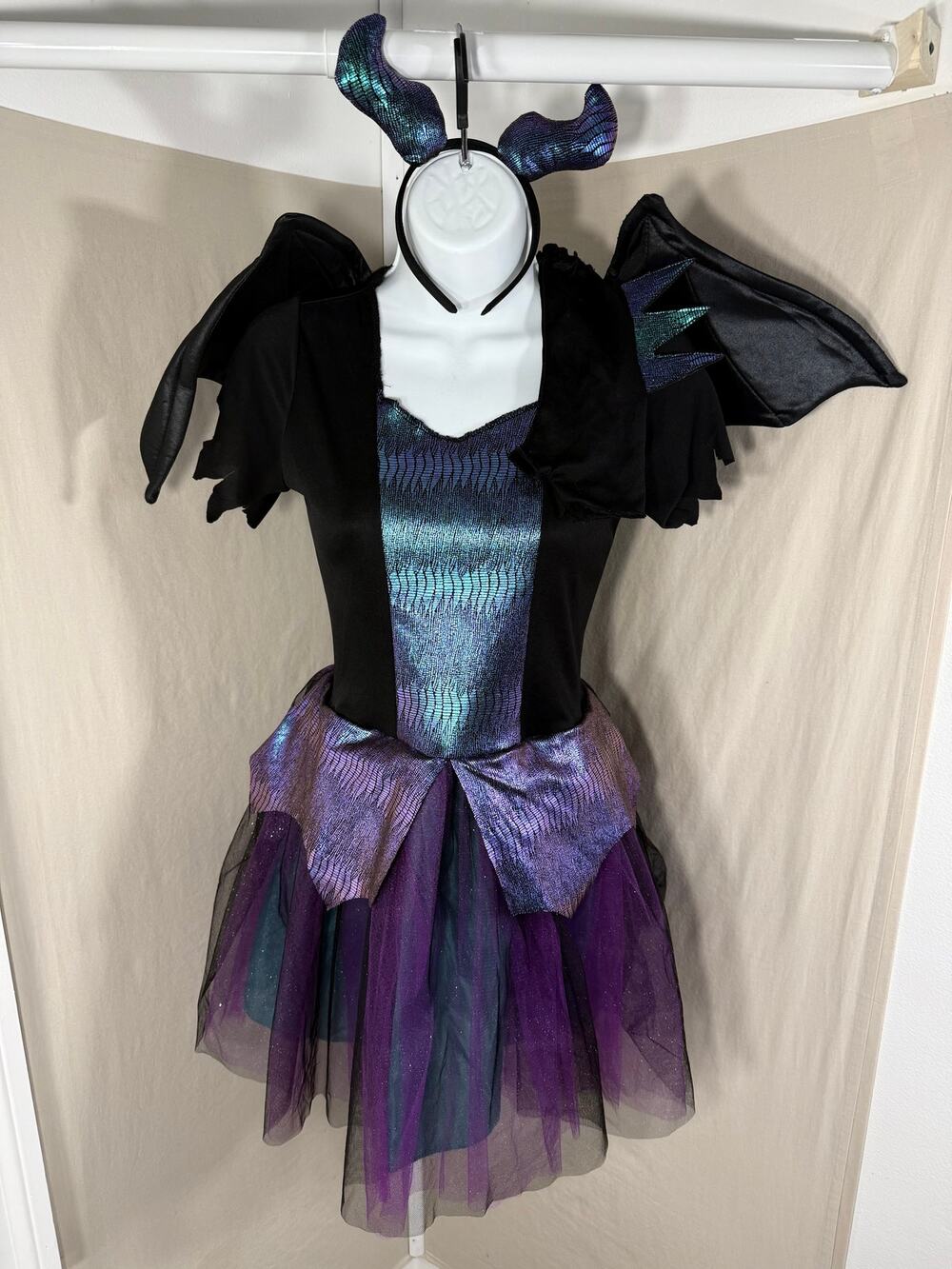 Fun World Dark Dragon Girls Costume Set Size 10/12
